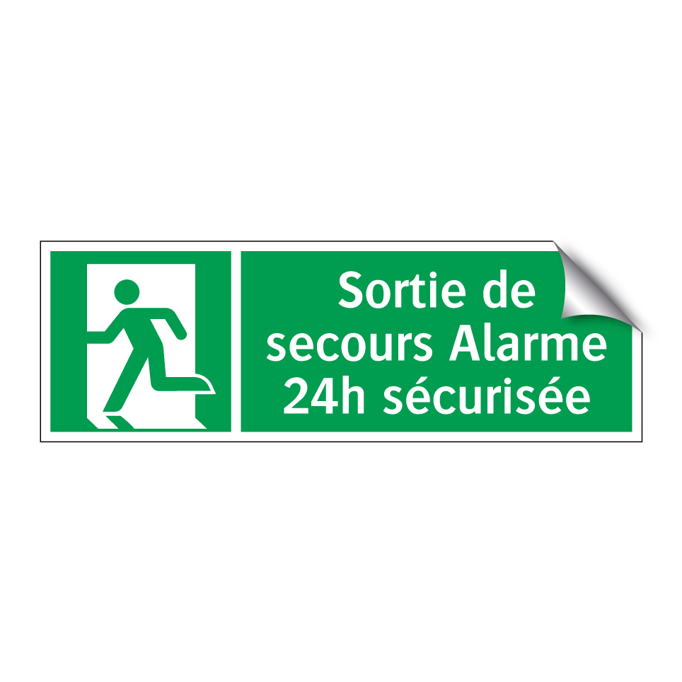 Sortie de secours Alarme 24h sécurisée
