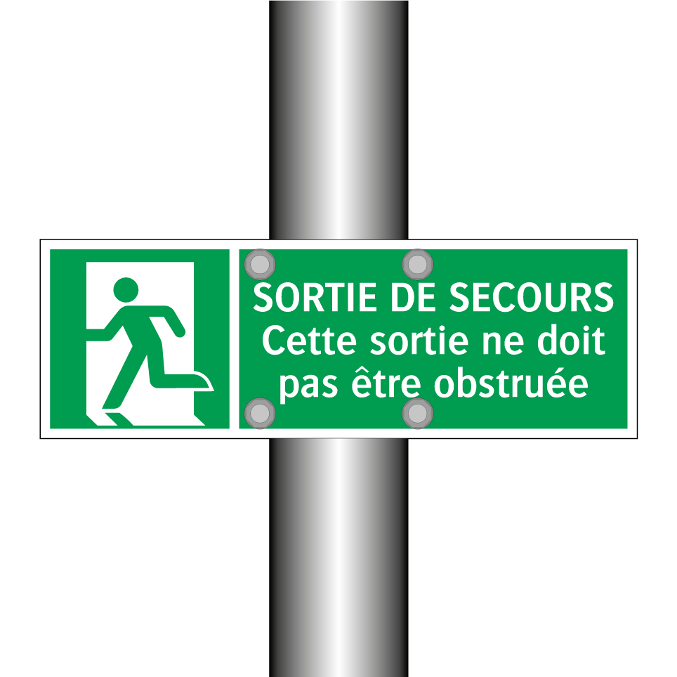 SORTIE DE SECOURS Cette sortie ne doit pas être obstruée