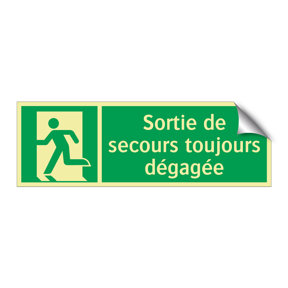 Sortie de secours toujours dégagée