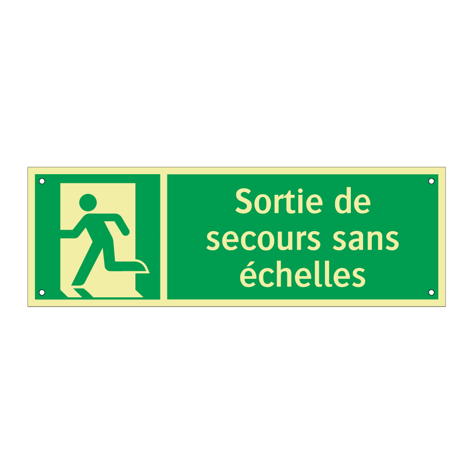 Sortie de secours sans échelles