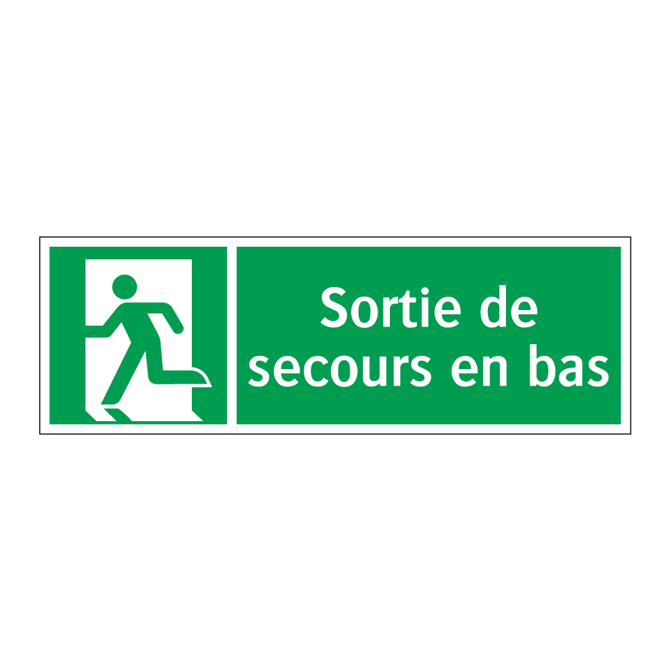 Sortie de secours en bas