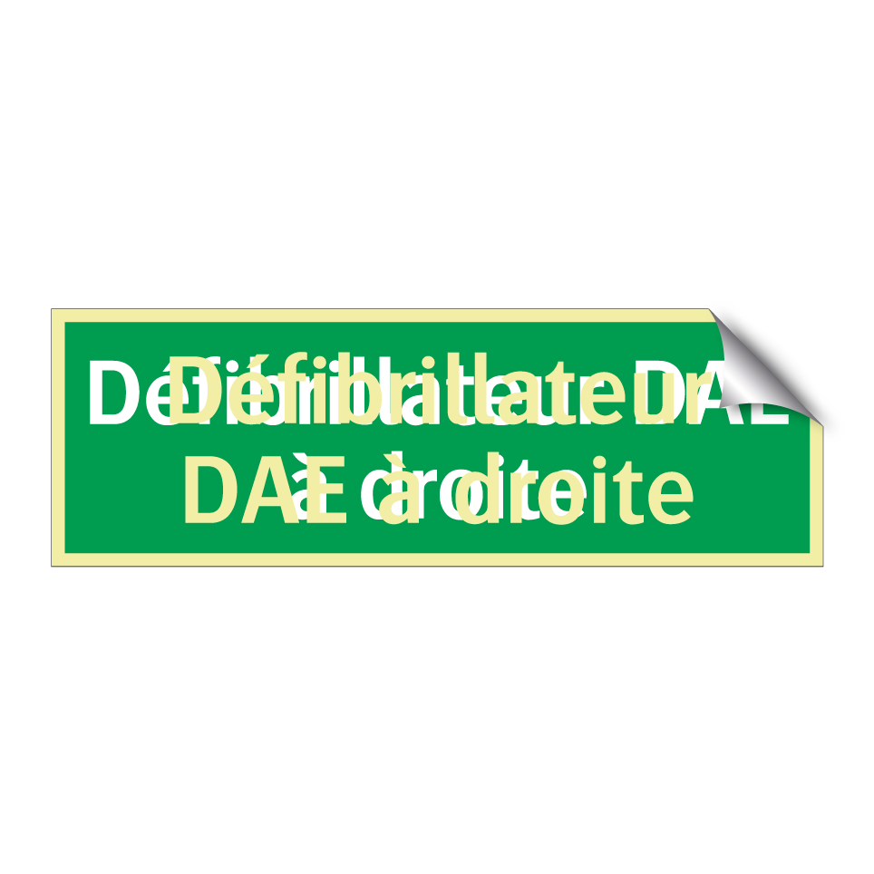 Défibrillateur DAE à droite
