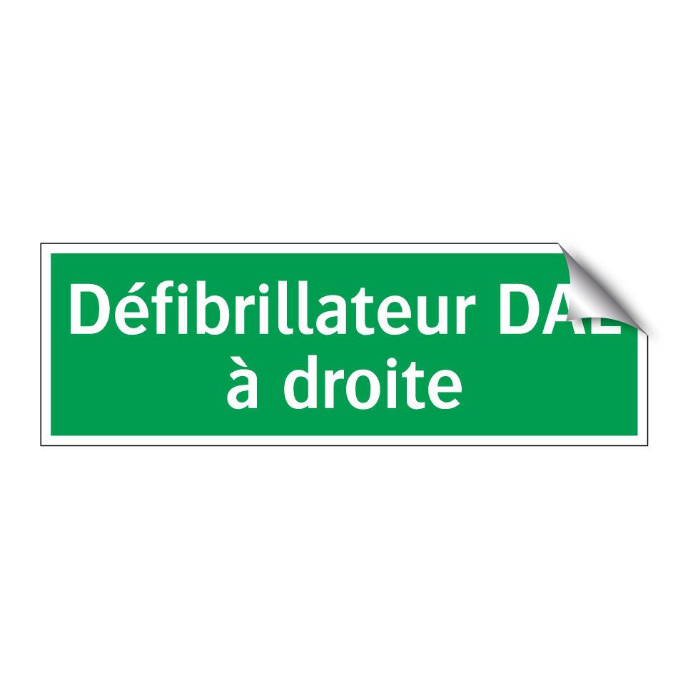 Défibrillateur DAE à droite