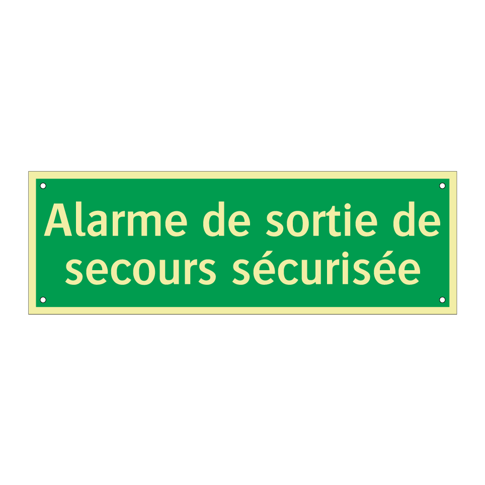 Alarme de sortie de secours sécurisée