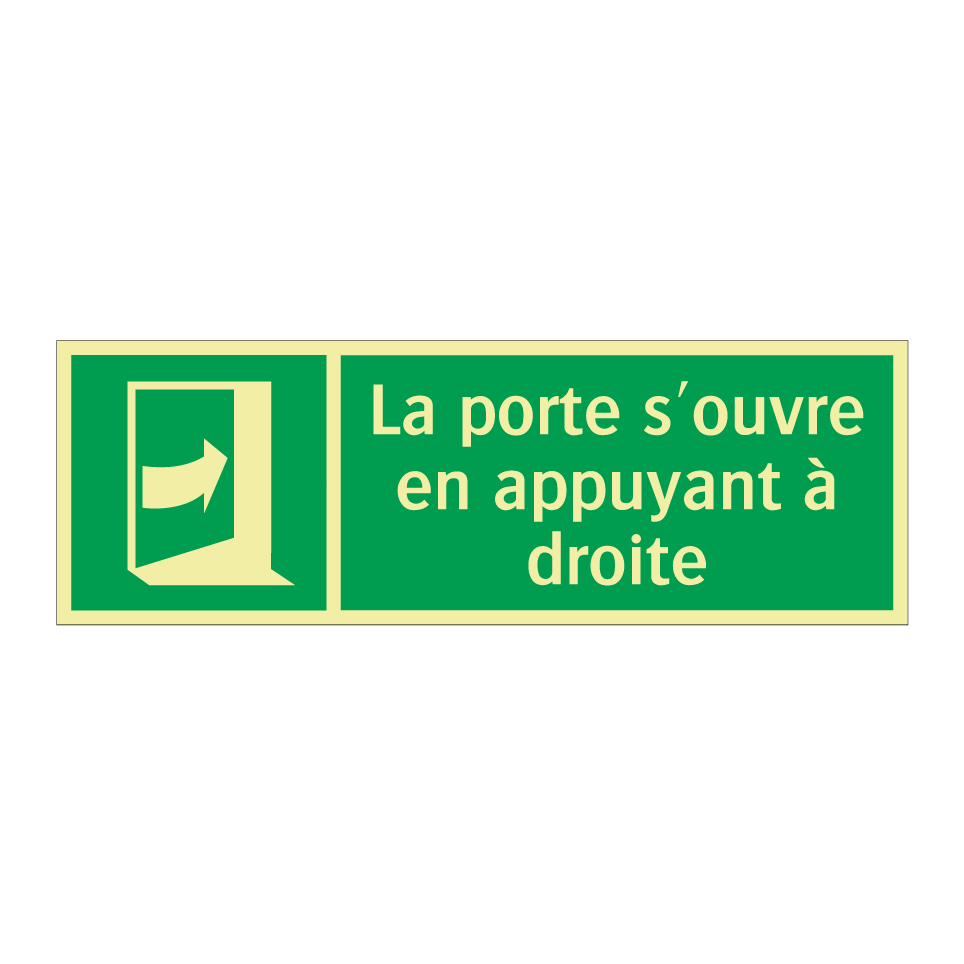 La porte s'ouvre en appuyant à droite