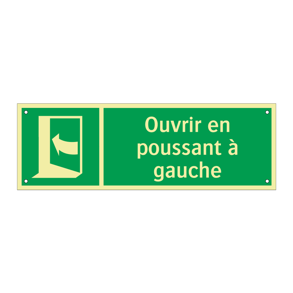 Ouvrir en poussant à gauche