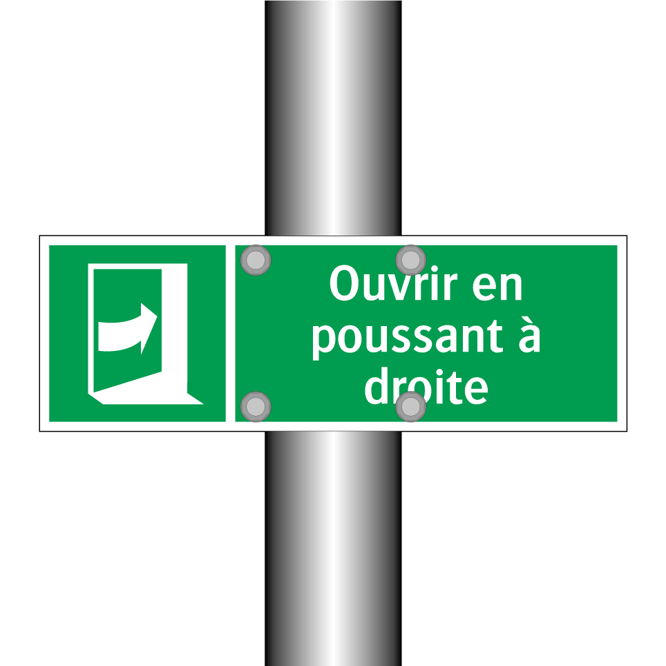 Ouvrir en poussant à droite