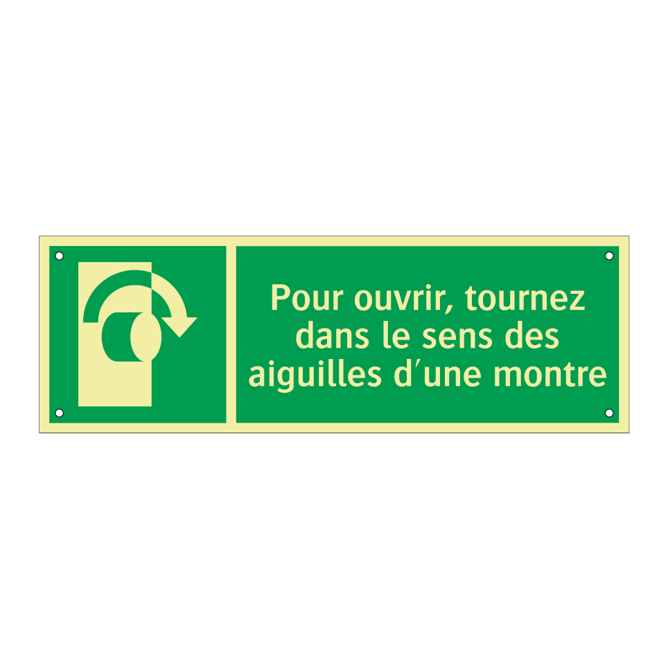 Pour ouvrir, tournez dans le sens des aiguilles d'une montre