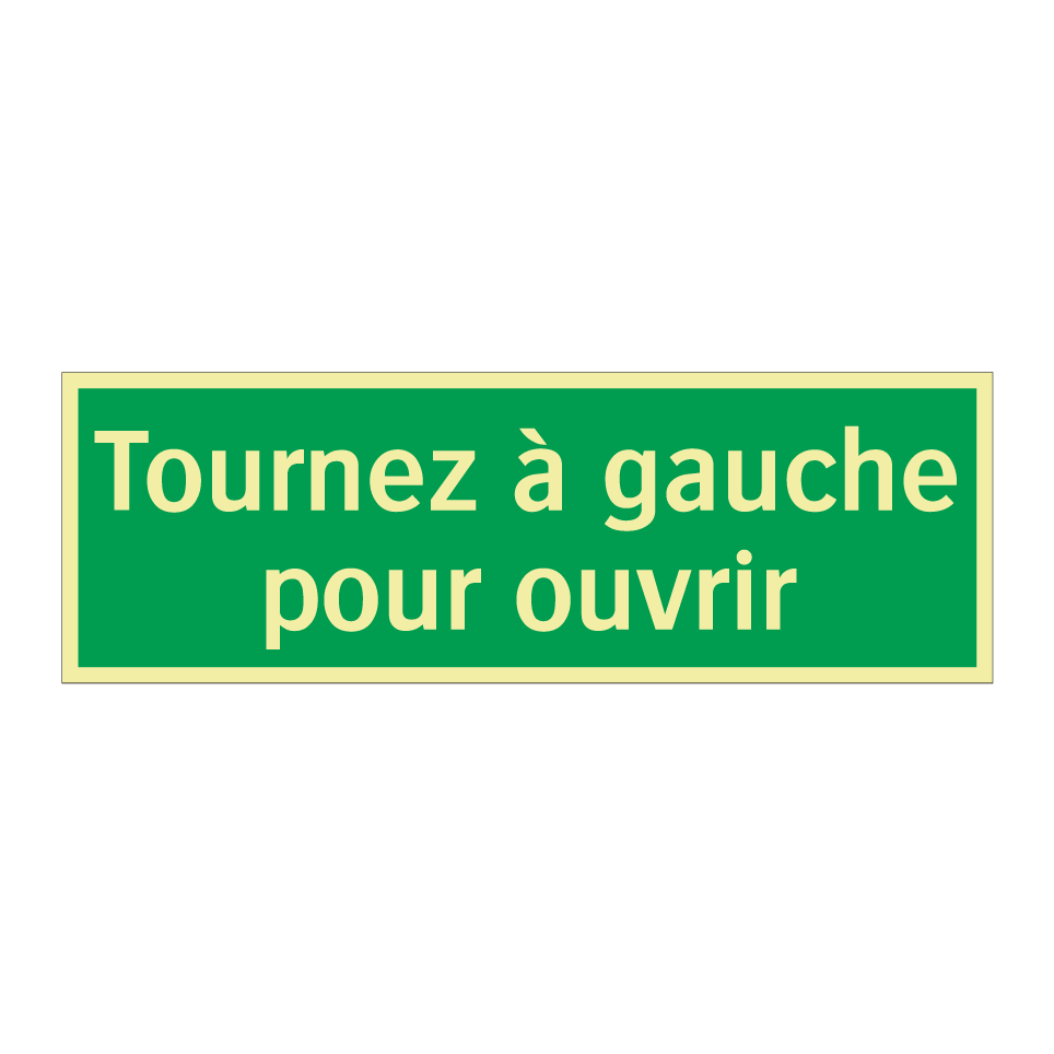 Tournez à gauche pour ouvrir