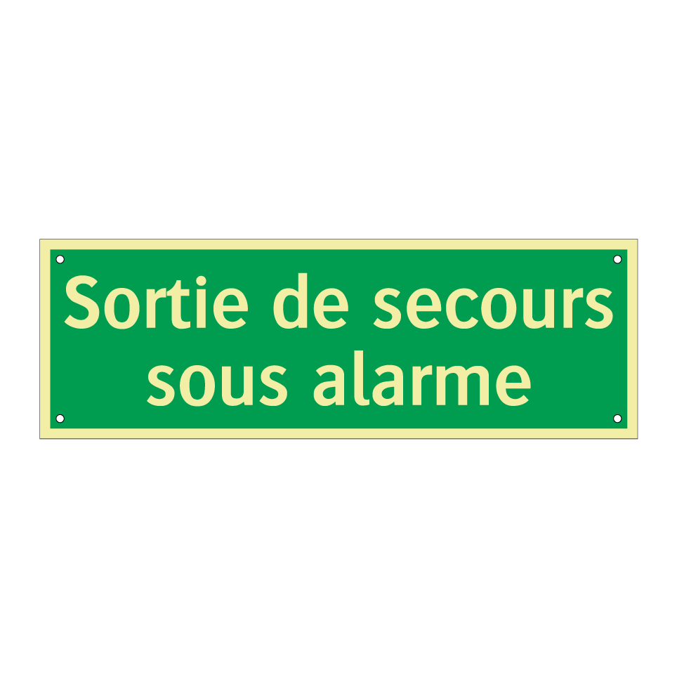 Sortie de secours sous alarme