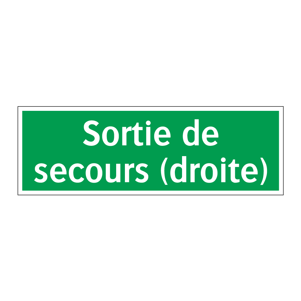 Sortie de secours (droite)