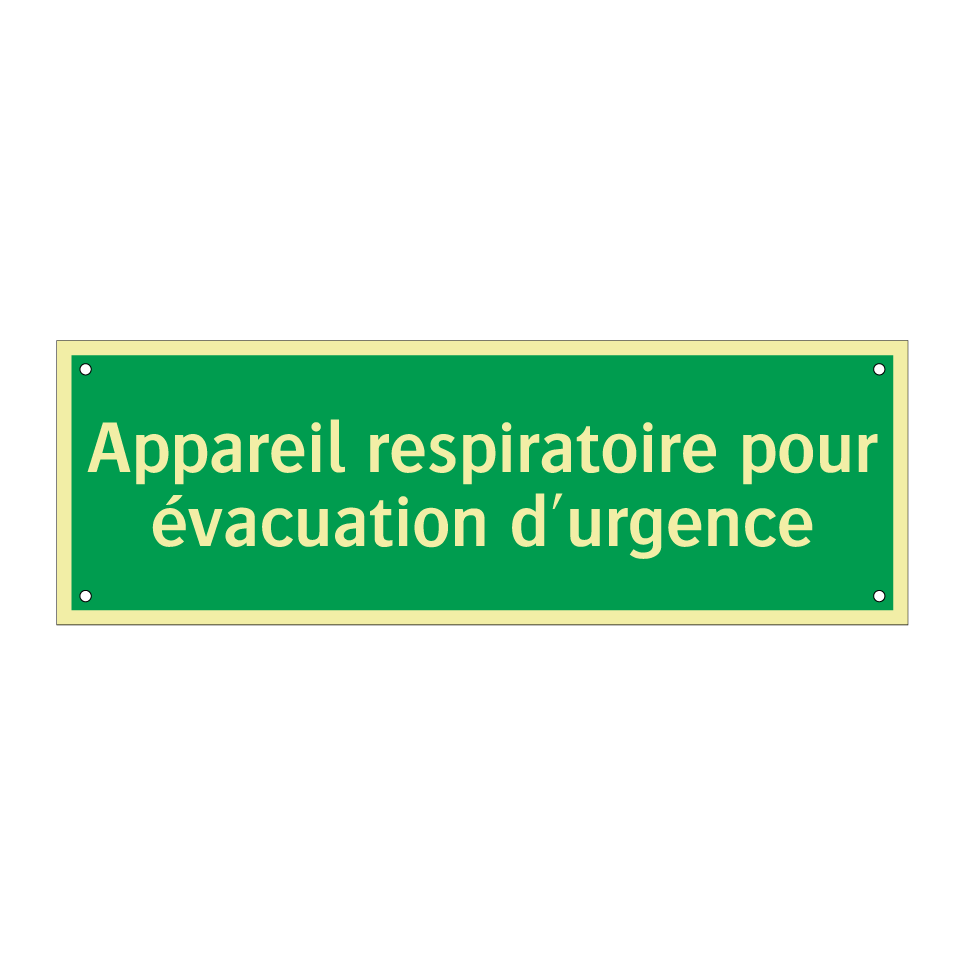 Appareil respiratoire pour évacuation d'urgence