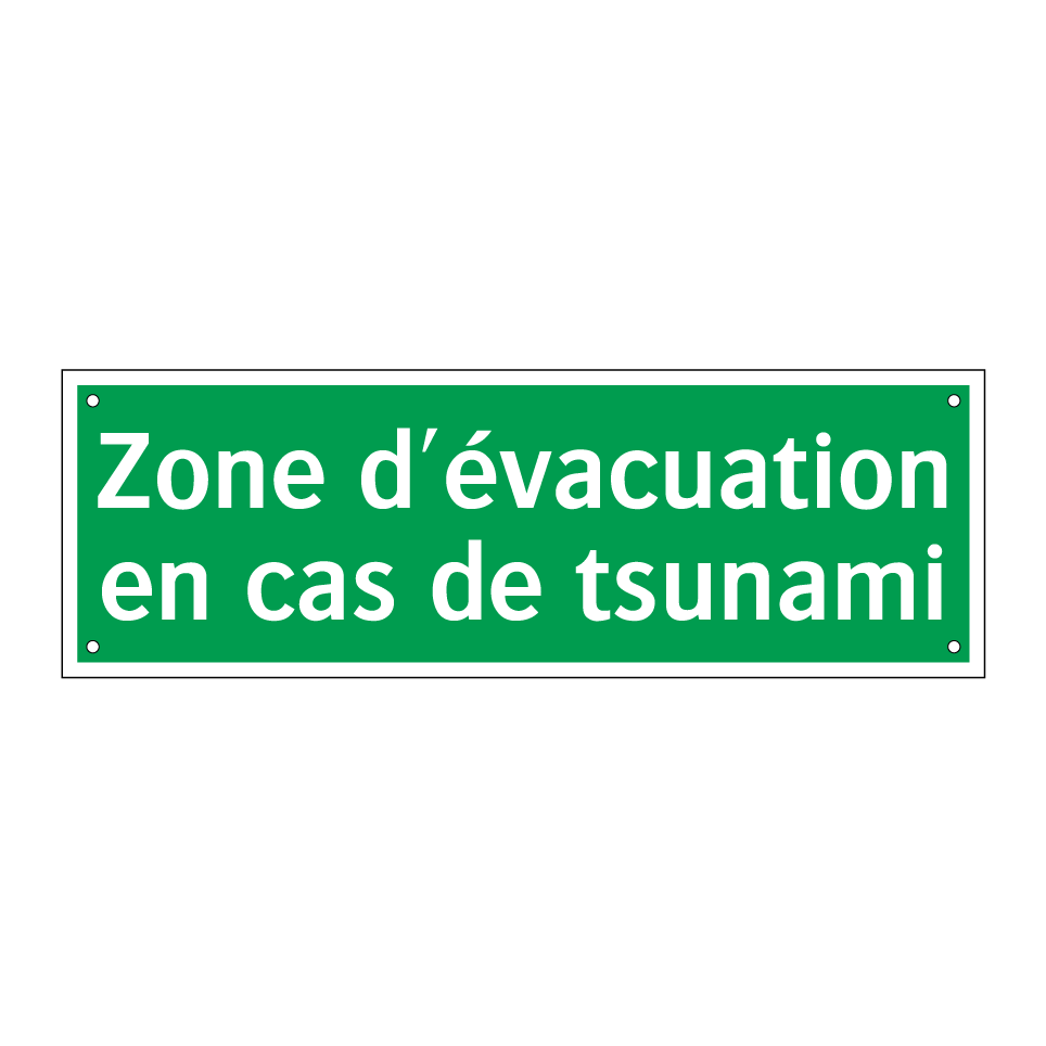 Zone d'évacuation en cas de tsunami