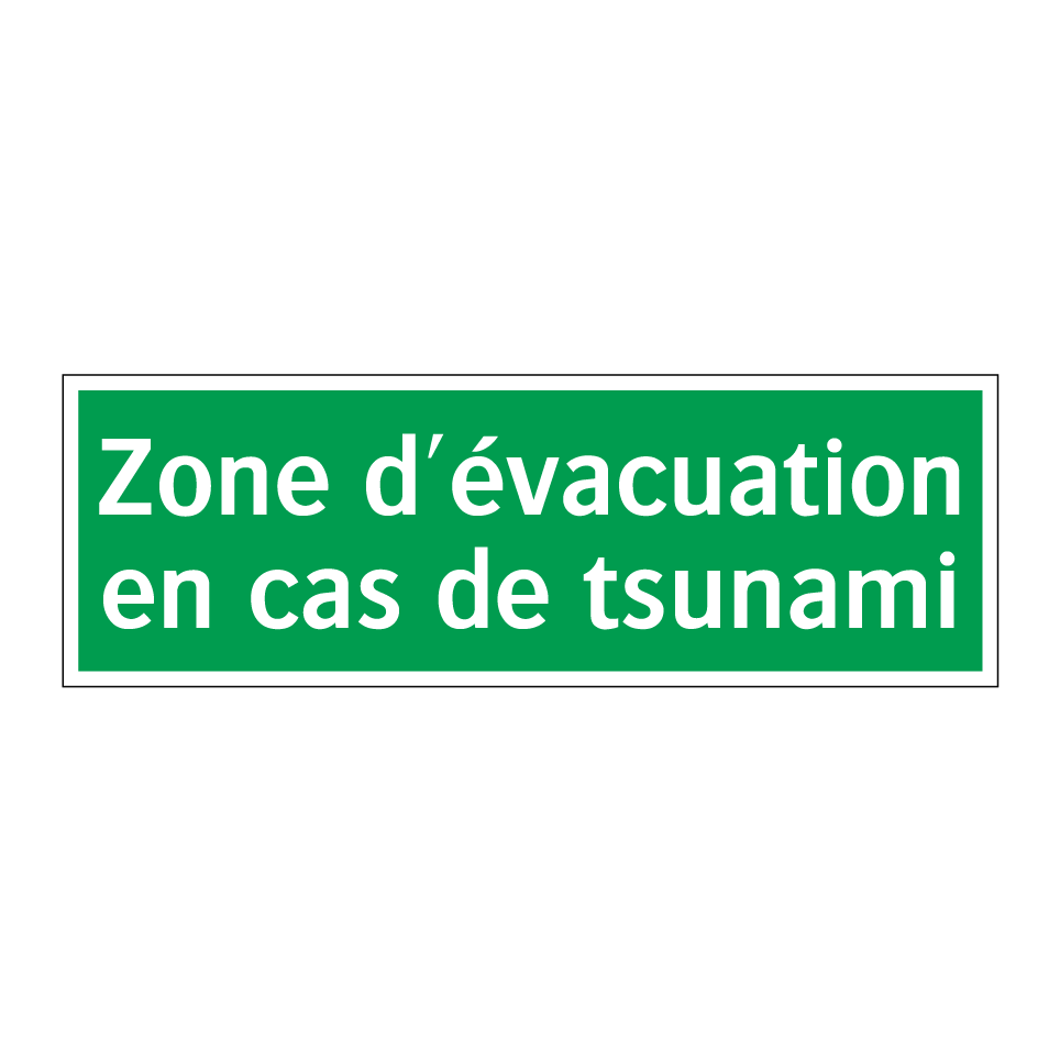 Zone d'évacuation en cas de tsunami