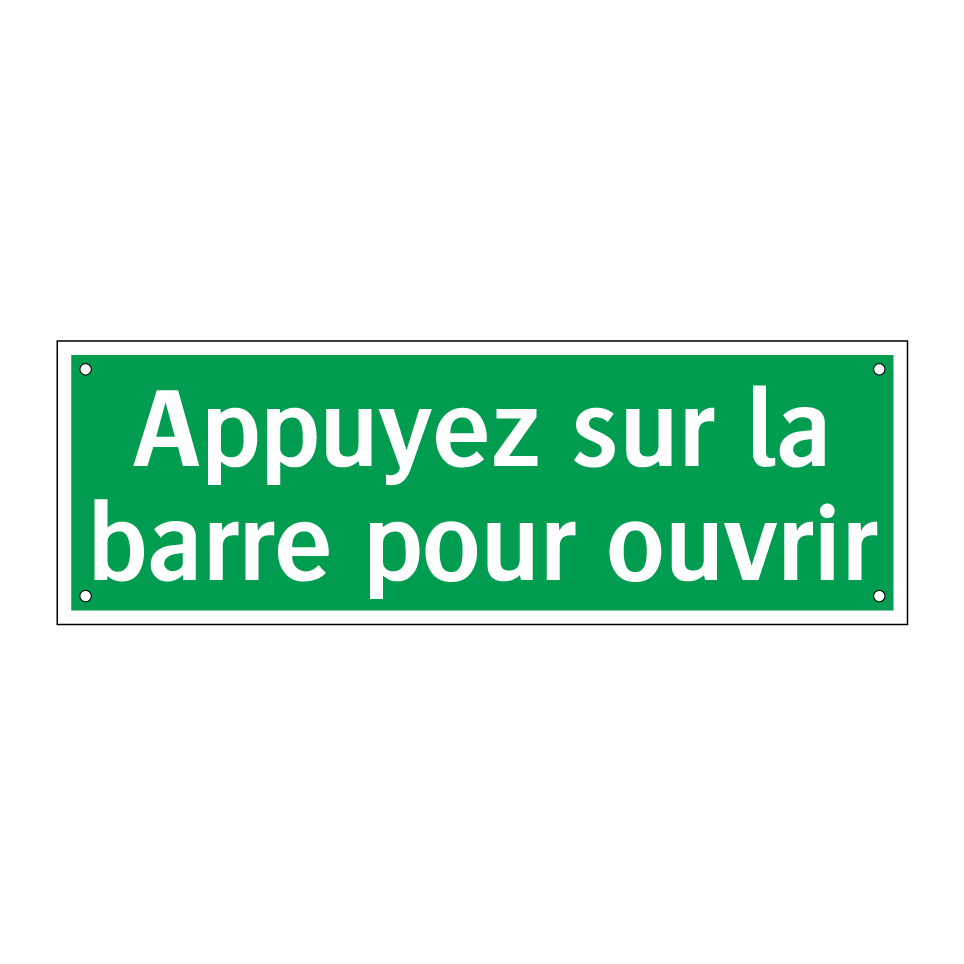 Appuyez sur la barre pour ouvrir
