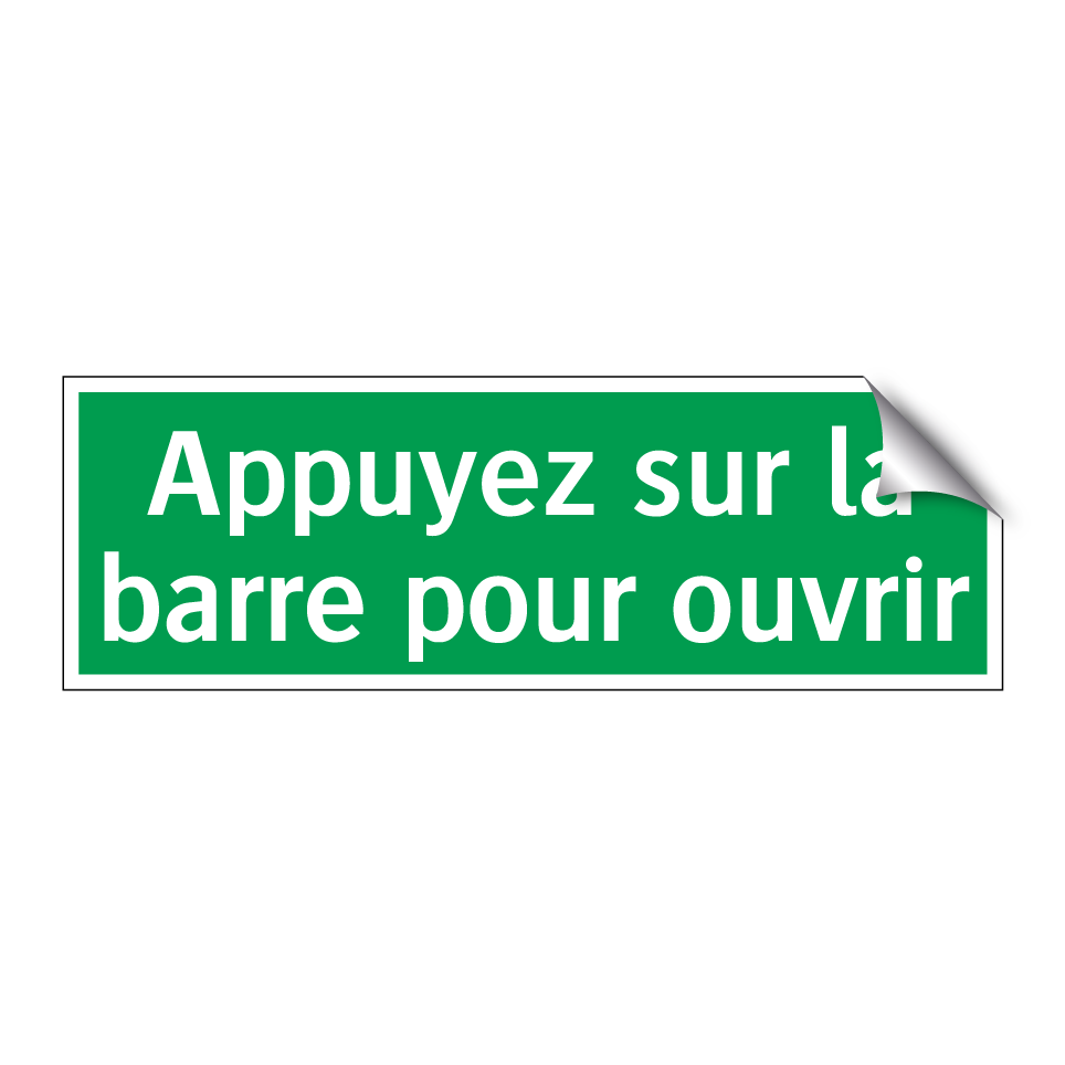 Appuyez sur la barre pour ouvrir