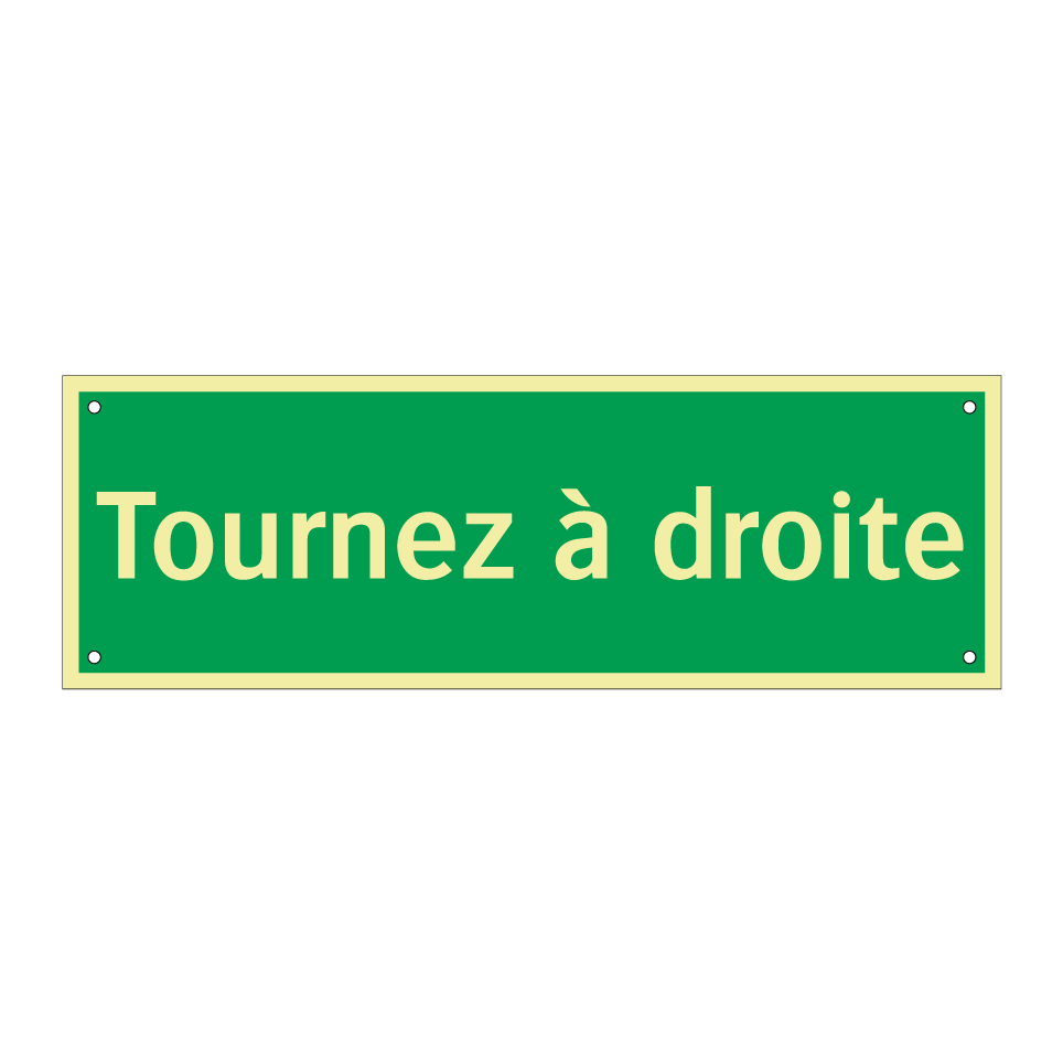 Tournez à droite