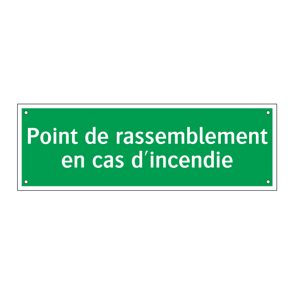 Point de rassemblement en cas d'incendie