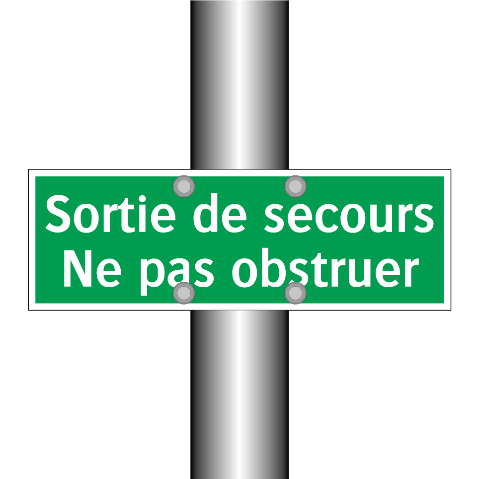 Sortie de secours Ne pas obstruer