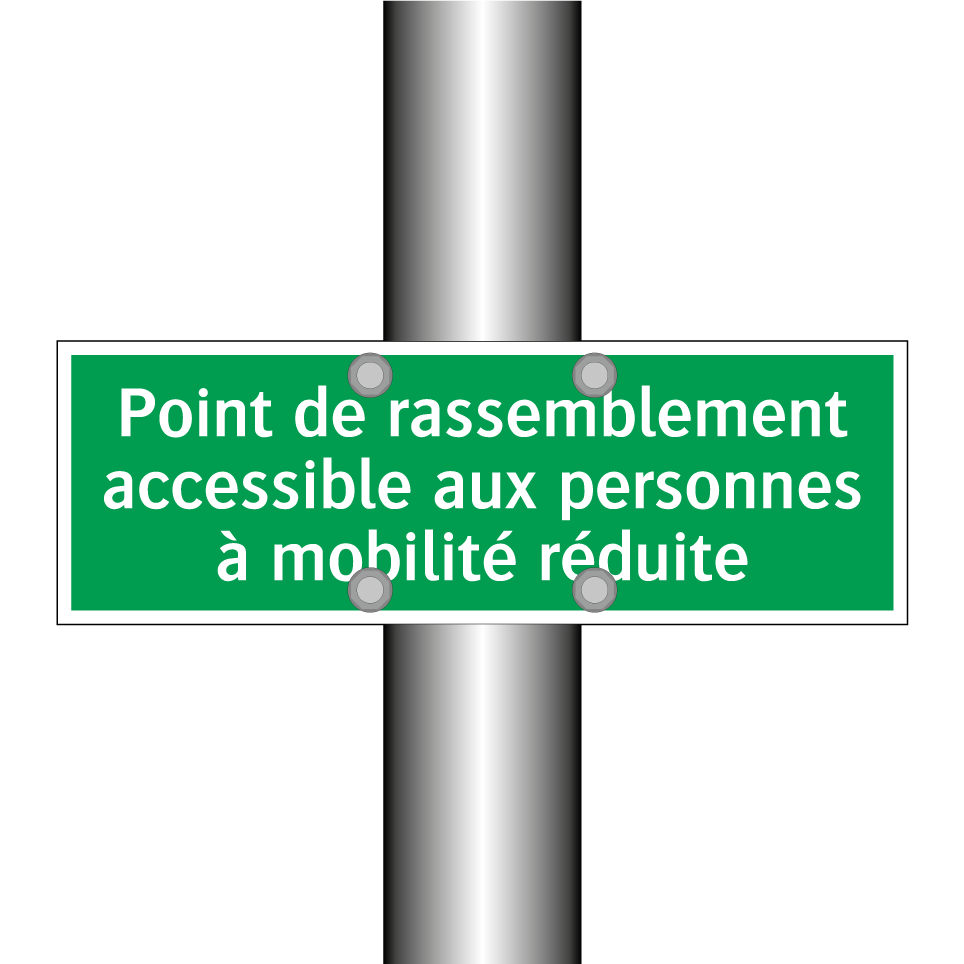 Point de rassemblement accessible aux personnes à mobilité réduite