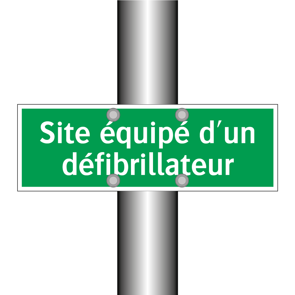Site équipé d'un défibrillateur