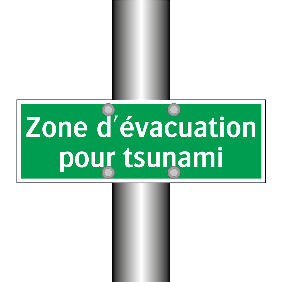 Zone d'évacuation pour tsunami