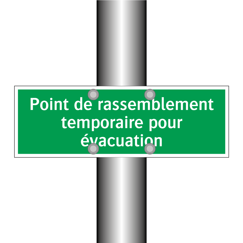 Point de rassemblement temporaire pour évacuation
