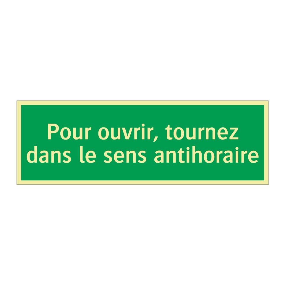 Pour ouvrir, tournez dans le sens antihoraire