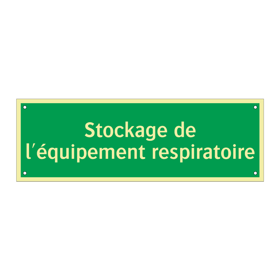 Stockage de l'équipement respiratoire