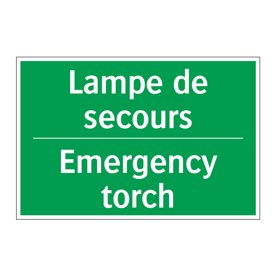 Lampe de secours - Emergency torch
