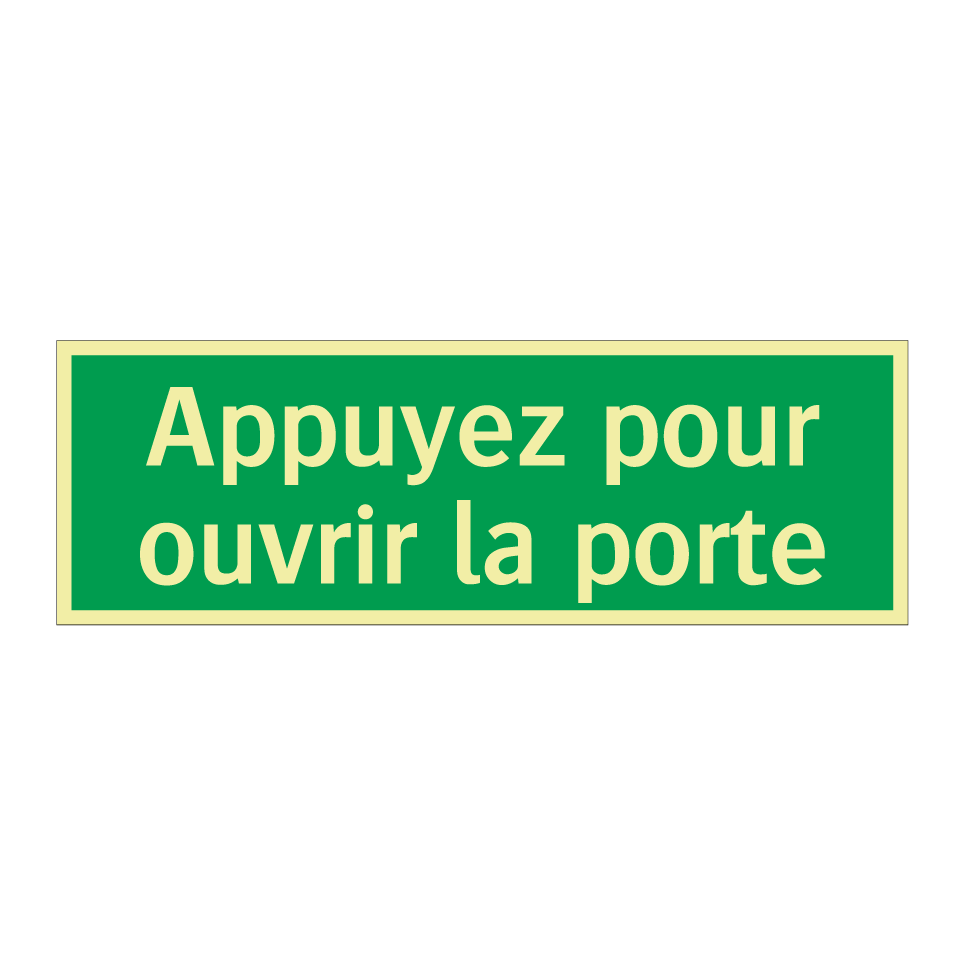 Appuyez pour ouvrir la porte