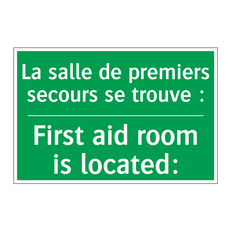 La salle de premiers secours se /.../ - First aid room is located: