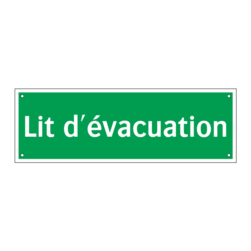 Lit d'évacuation
