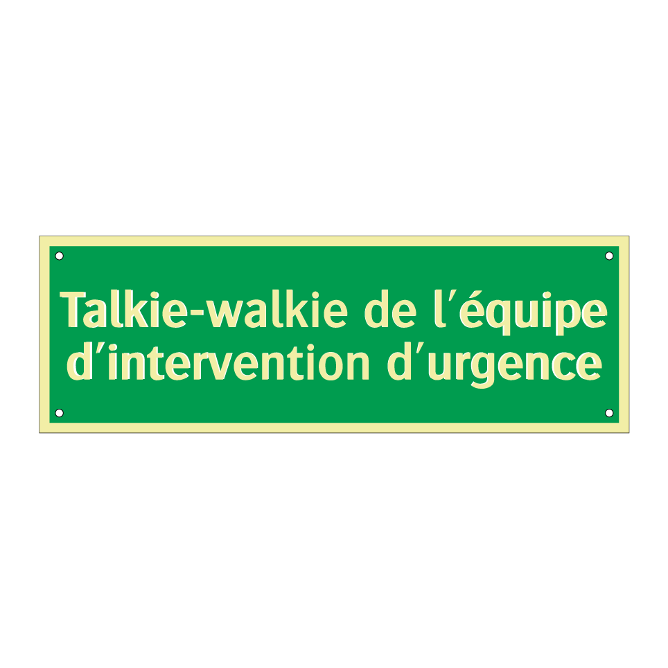 Talkie-walkie de l'équipe d'intervention d'urgence