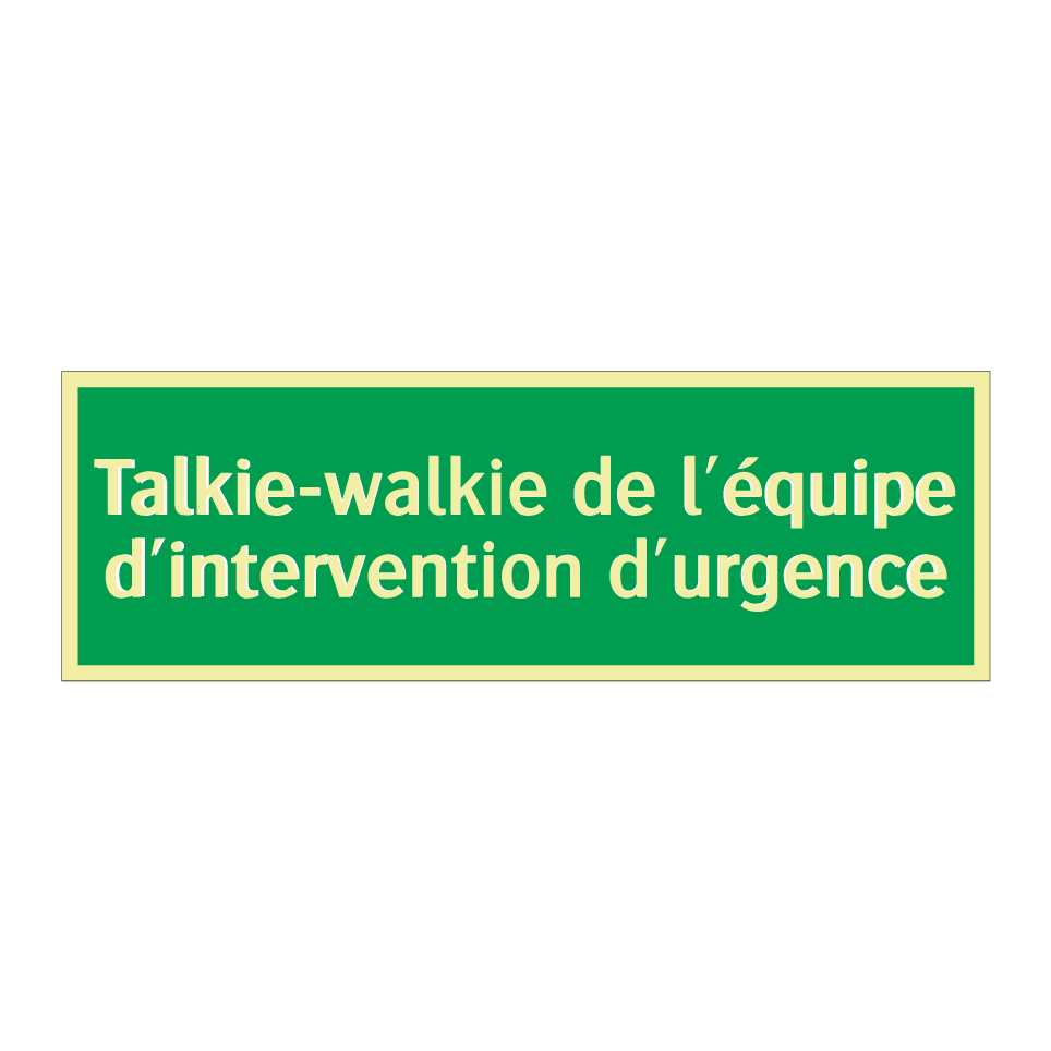 Talkie-walkie de l'équipe d'intervention d'urgence