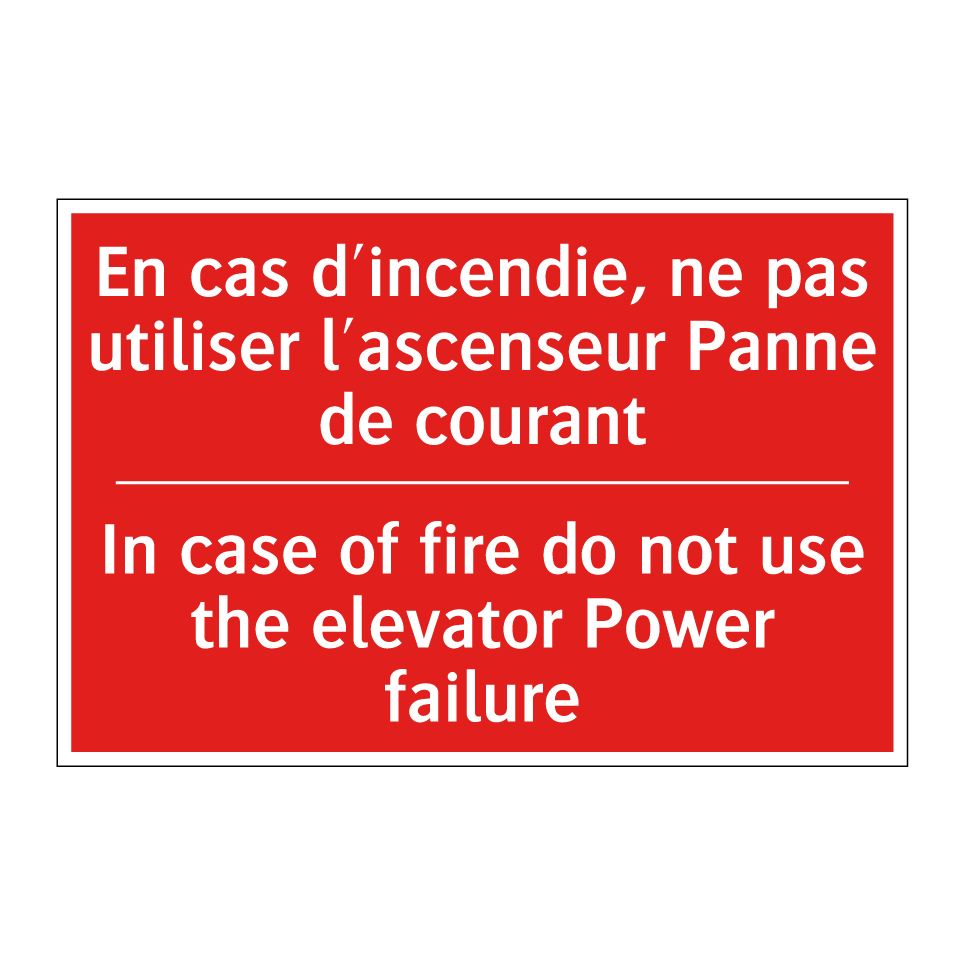 En cas d'incendie, ne pas utiliser /.../ - In case of fire do not use the /.../