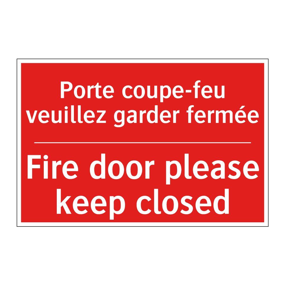 Porte coupe-feu veuillez garder /.../ - Fire door please keep closed