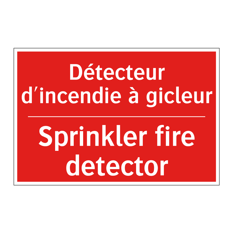 Détecteur d'incendie à gicleur - Sprinkler fire detector