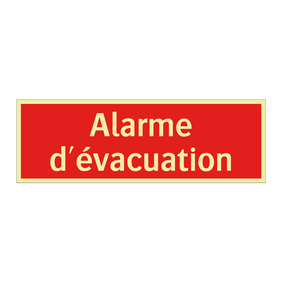 Alarme d'évacuation