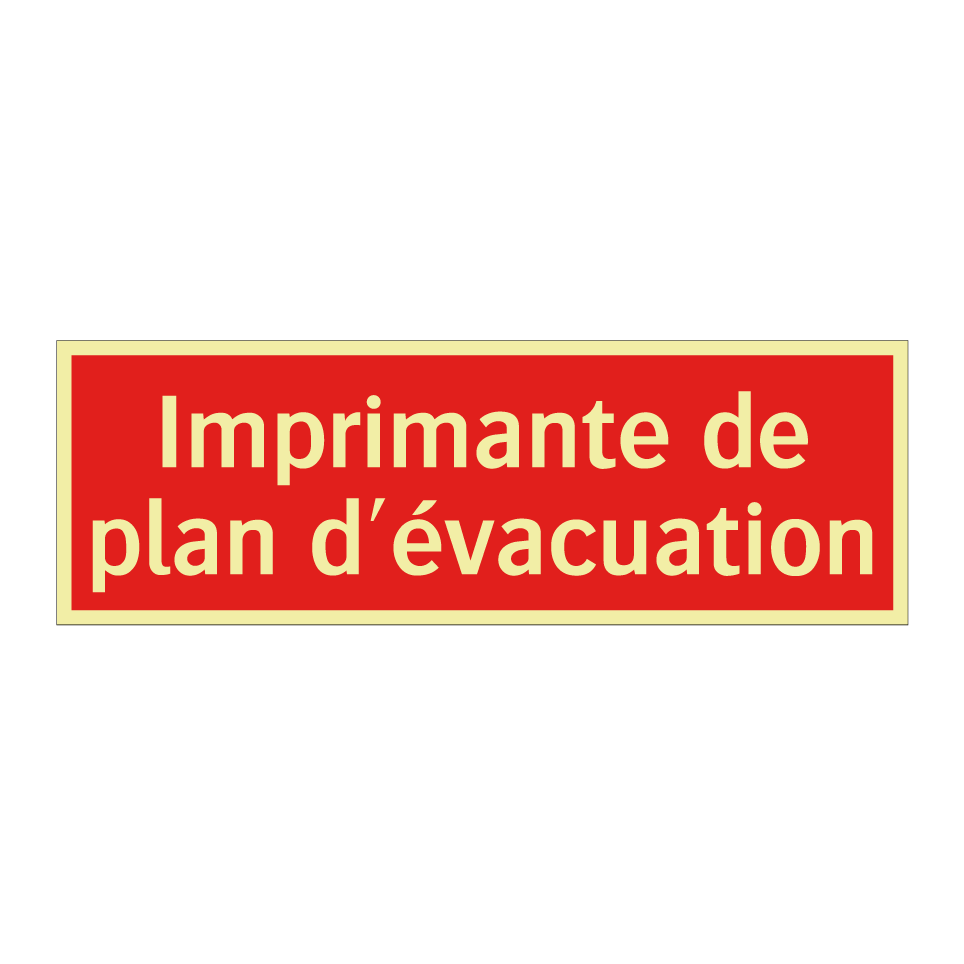 Imprimante de plan d'évacuation