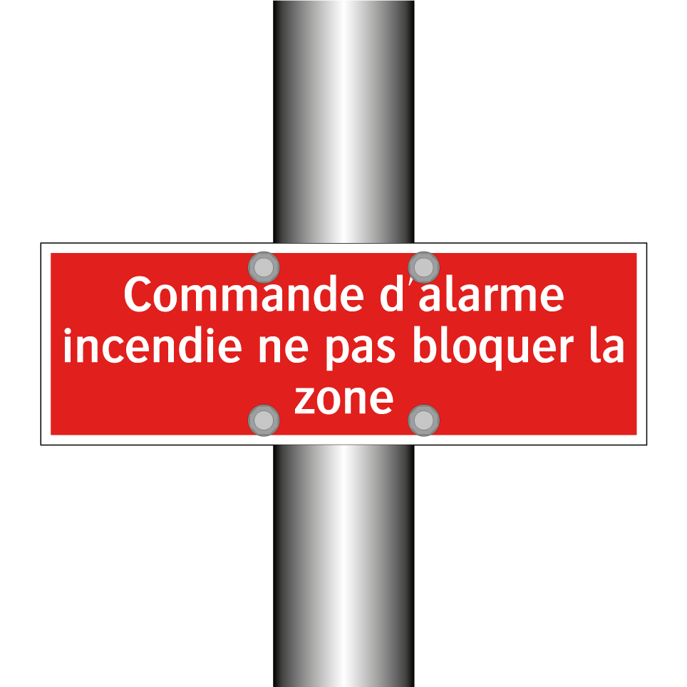 Commande d'alarme incendie ne pas bloquer la zone