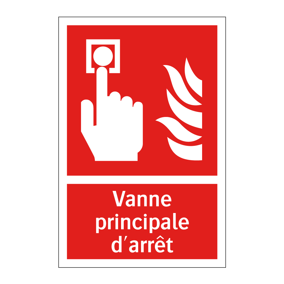 Vanne principale d'arrêt