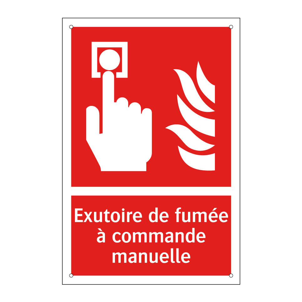 Exutoire de fumée à commande manuelle