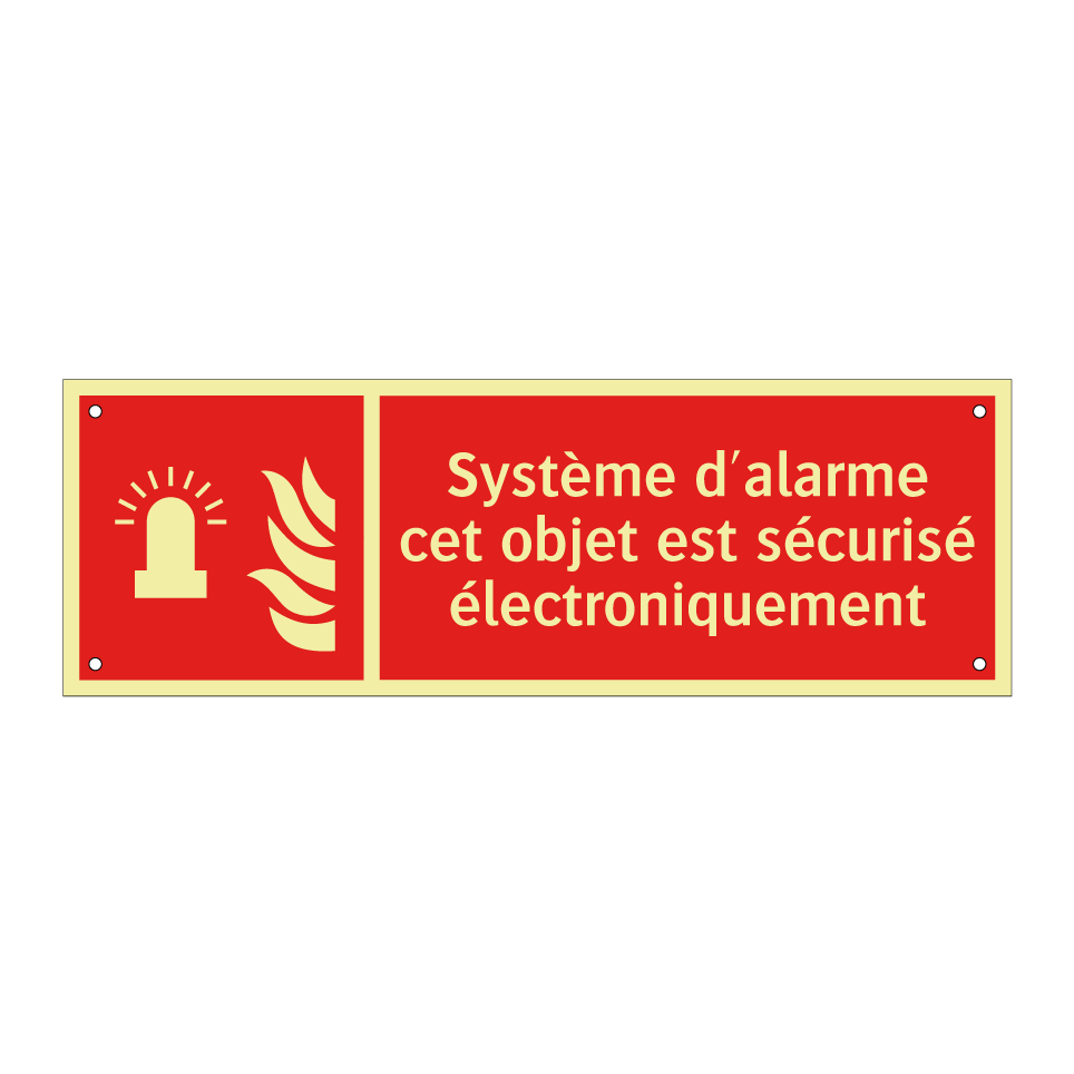 Système d'alarme cet objet est sécurisé électroniquement