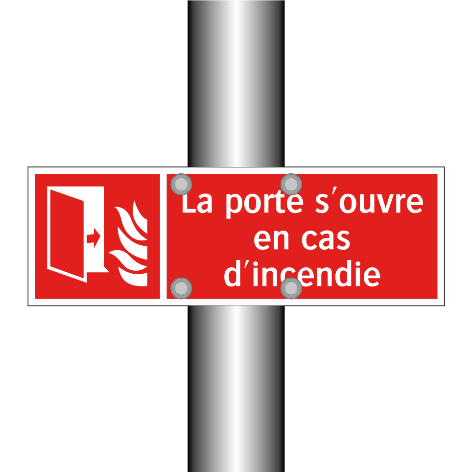 La porte s'ouvre en cas d'incendie