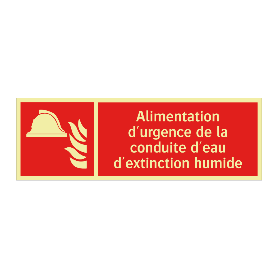 Alimentation d'urgence de la conduite d'eau d'extinction humide