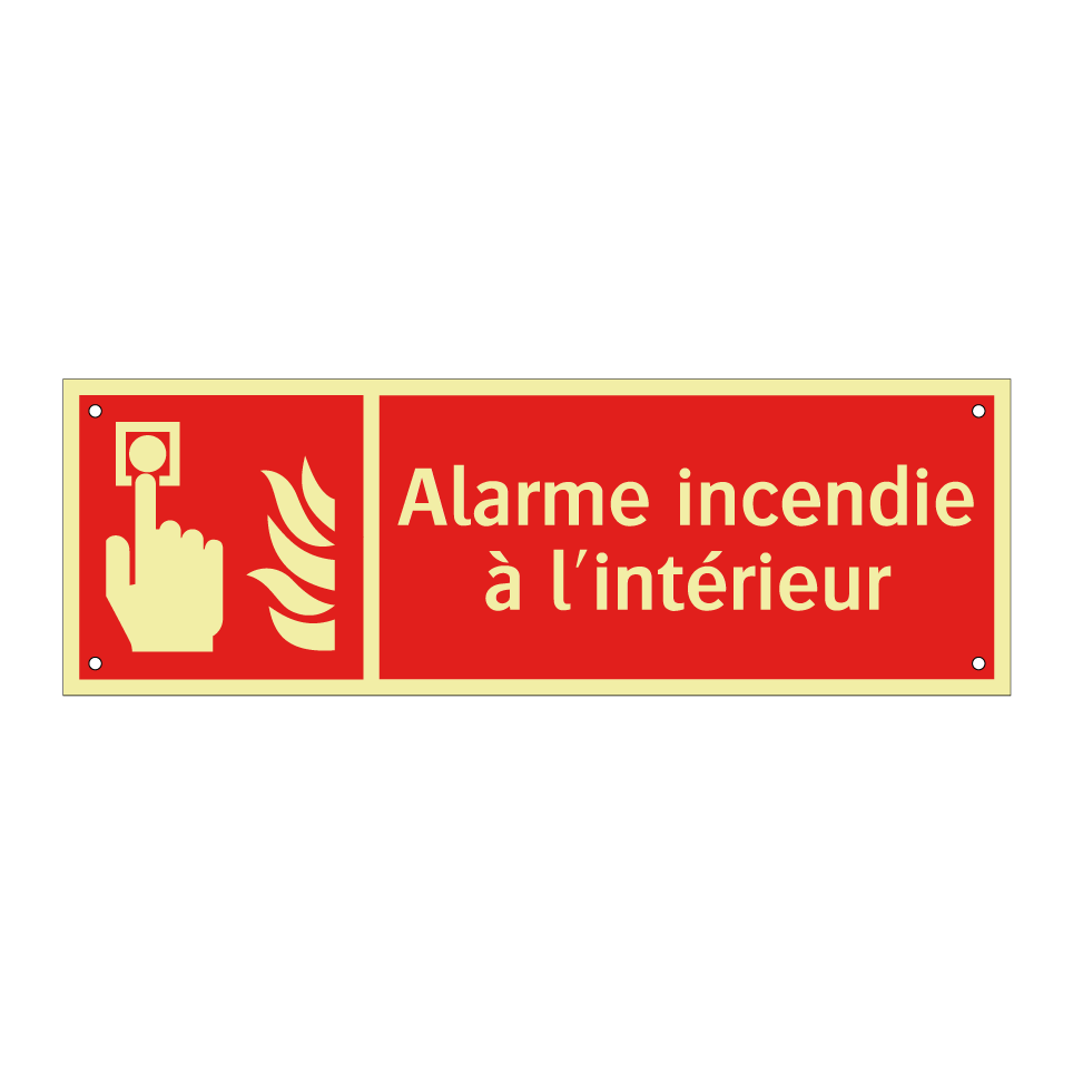 Alarme incendie à l'intérieur