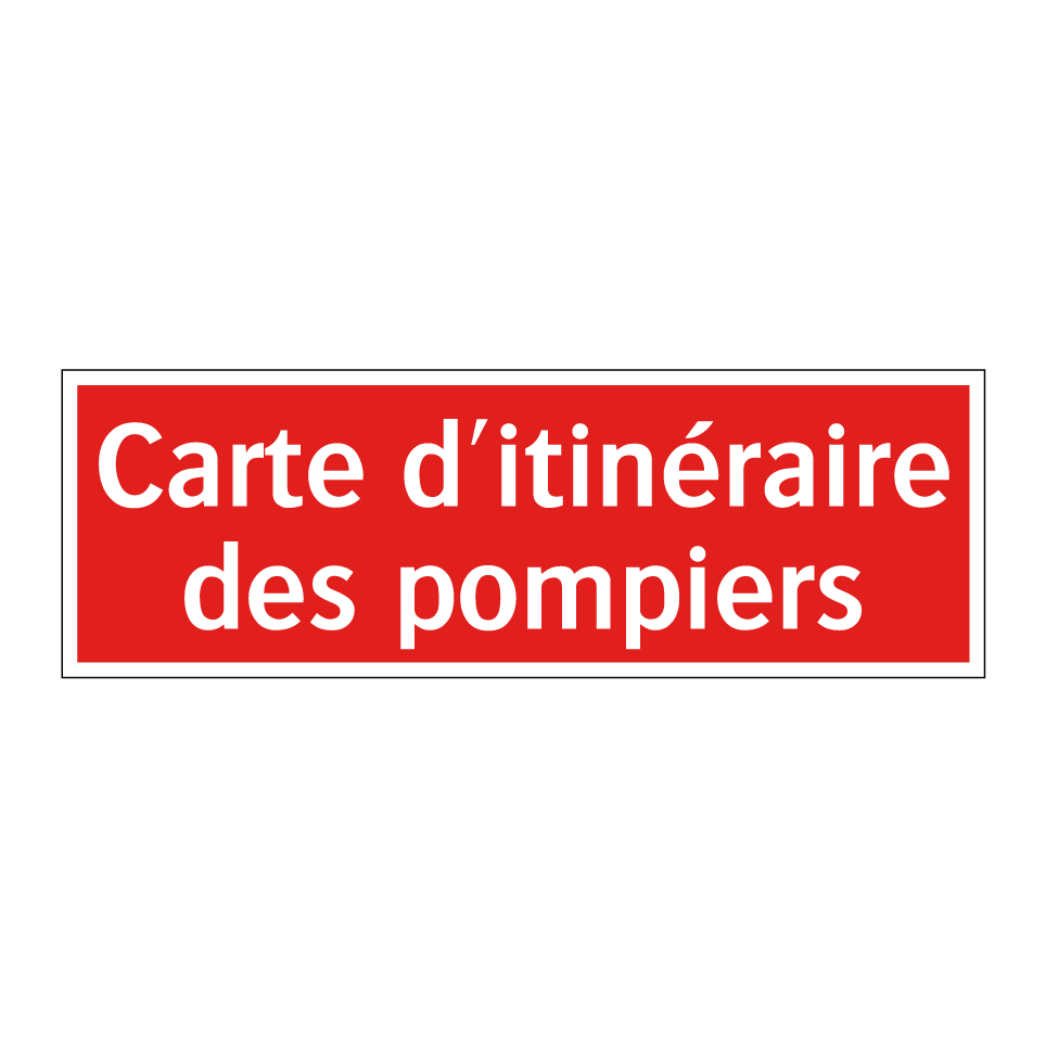 Carte d'itinéraire des pompiers