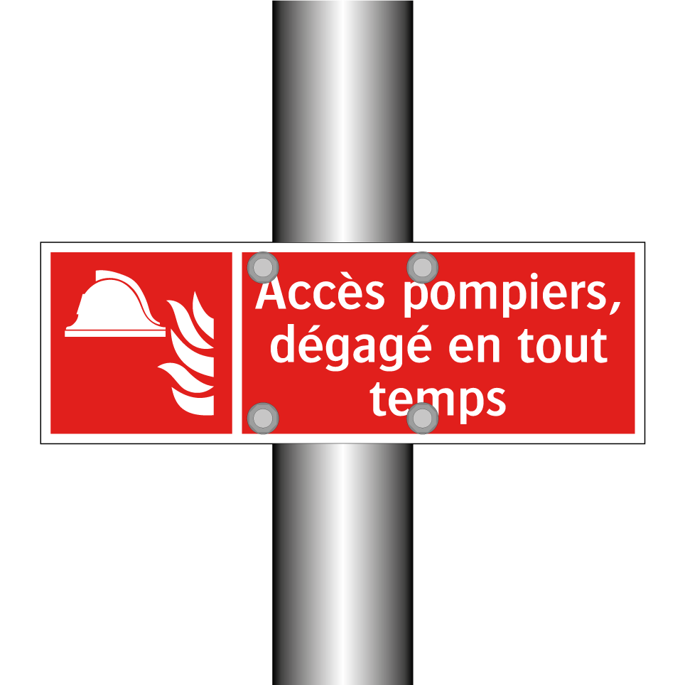 Accès pompiers, dégagé en tout temps