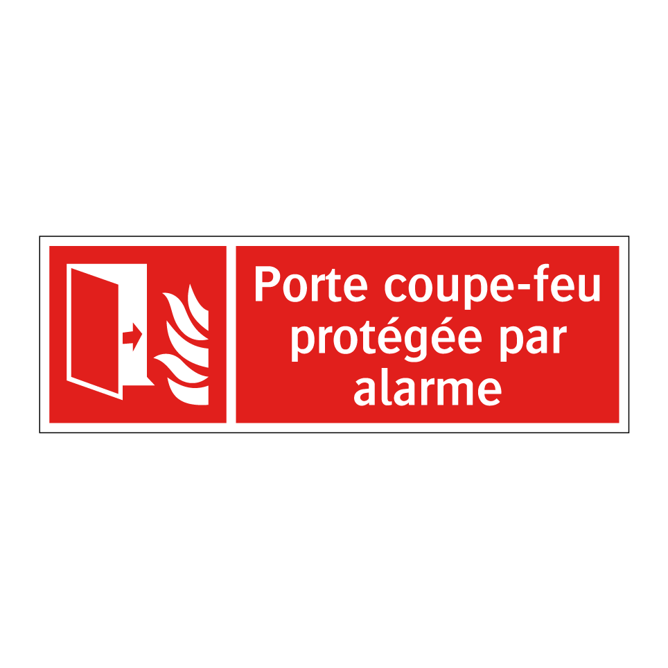 Porte coupe-feu protégée par alarme